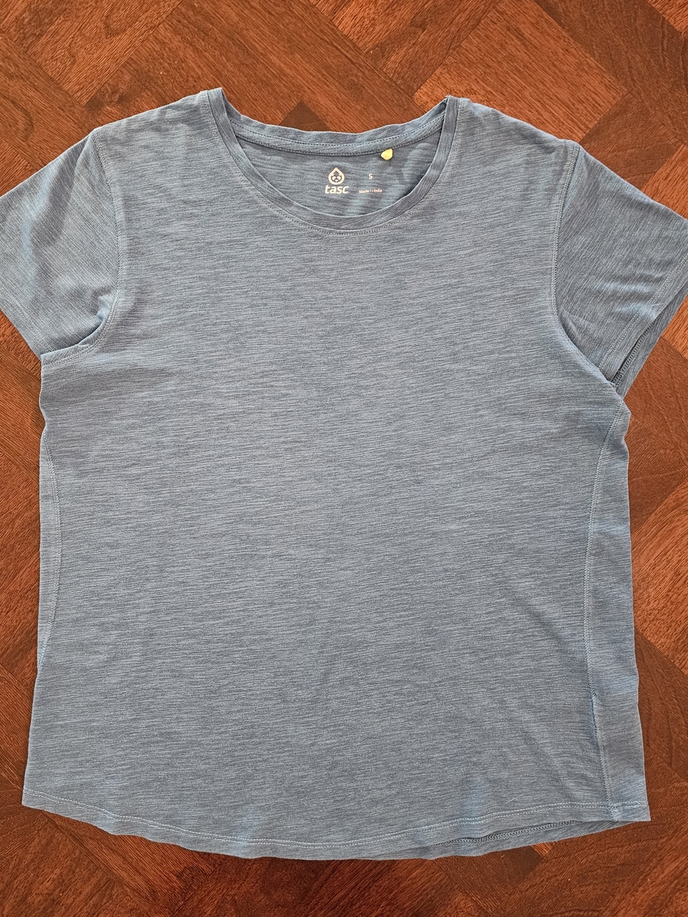 Tasc Performance Recess Fitness Tee S Small Blue Ridge Heathered Denim